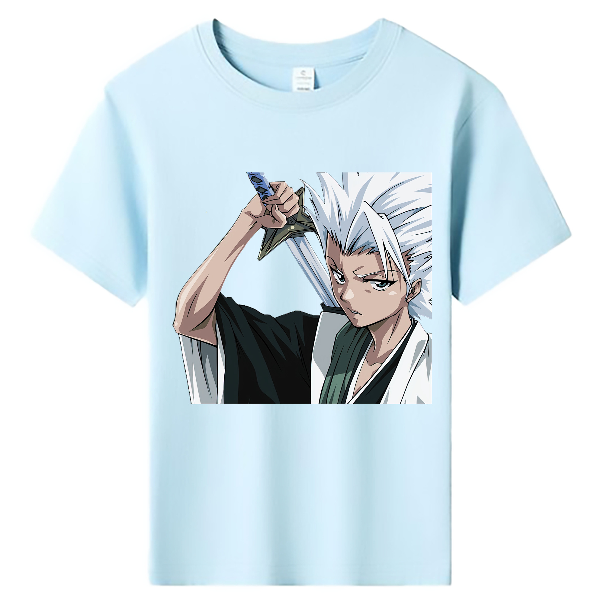 （画像用） ブリーチ 日番谷冬獅郎（ひつがや とうしろう） BLEACH Hitsugaya Toushirou 綿100％キッズTシャツ（フロントプリント）